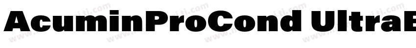 AcuminProCond UltraBlack字体转换